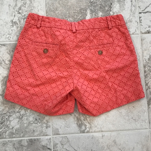 Banana Republic Orange Cotton Eyelet Shorts - Picture 3 of 4